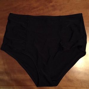 Aerie Black High Waisted Swim Bottoms